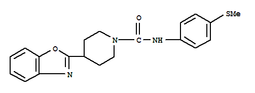 1-Piperidinecarboxamide,4-(2-benzoxazolyl)-n-[4-(methylthio)phenyl]-(9ci) Structure,606081-84-9Structure