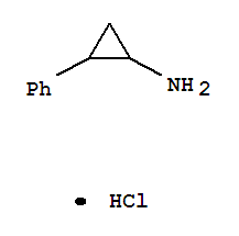 反式-2-苯基-環(huán)丙胺鹽酸鹽結構式_61-81-4結構式