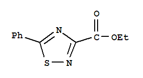 1,2,4-Thiadiazole-3-carboxylic acid, 5-phenyl-, ethyl ester Structure,61689-35-8Structure