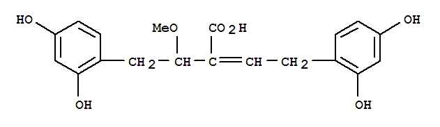 α-[2-(2,4-dihydroxyphenyl )ethylidene]-2,4-dihydroxy-β-methoxybenzenebutanoic acid Structure,62070-48-8Structure