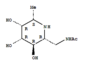 Acetamide, n-[[(2r,3r,4r,5r,6s)-3,4,5-trihydroxy-6-methyl-2-piperidinyl]methyl]-(9ci) Structure,637772-10-2Structure