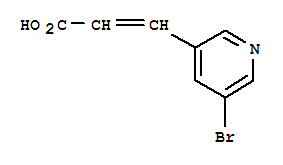 (E)-3-(5-溴吡啶-3-基)丙烯酸結(jié)構(gòu)式_638220-12-9結(jié)構(gòu)式