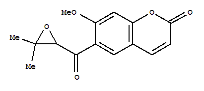 (-)-6-[(3,3-Dimethyloxiranyl)carbonyl ]-7-methoxy-2h-1-benzopyran-2-one Structure,63975-56-4Structure