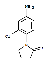 2-Pyrrolidinethione, 1-(4-amino-2-chlorophenyl)- Structure,640288-02-4Structure