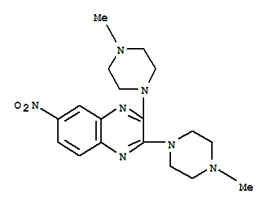 2,3-雙(4-甲基-1-哌嗪)-6-硝基喹噁啉結(jié)構(gòu)式_64262-08-4結(jié)構(gòu)式