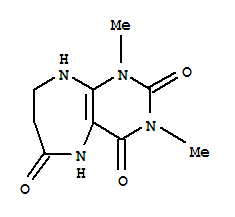 1H-pyrimido[4,5-b][1,4]diazepine-2,4,6(3h)-trione, 5,7,8,9-tetrahydro-1,3-dimethyl- Structure,64724-47-6Structure