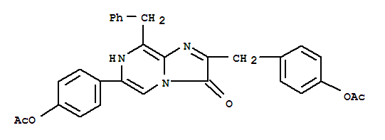 6-[4-(乙?；趸?苯基]-2-[[4-(乙酰基氧基)苯基]甲基]-8-(苯基甲基)-咪唑并[1,2-a]吡嗪-3(7h)-酮結(jié)構(gòu)式_65417-18-7結(jié)構(gòu)式