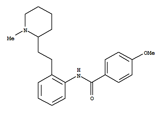 4-Methoxy-n-(2-(2-(1-methylpiperidin-2-yl)ethyl)phenyl)benzamide Structure,66778-36-7Structure