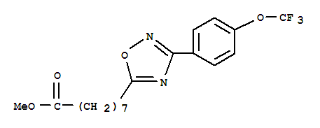 Methyl 8-[3-[4-(trifluoromethoxy)phenyl]-1,2,4-oxadiazol-5-yl]octanoate Structure,680216-05-1Structure