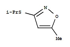 (9ci)-5-甲基-3-[(1-甲基乙基)硫代]-異噁唑結(jié)構(gòu)式_69528-76-3結(jié)構(gòu)式