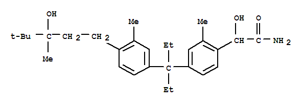  4-[1-乙基-1-[4-(3-羥基-3,4,4-三甲基戊基)-3-甲基苯基]丙基]--alpha--羥基-2-甲基-苯乙酰胺結(jié)構(gòu)式_700826-42-2結(jié)構(gòu)式