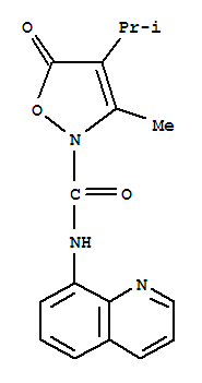  3-甲基-4-(1-甲基乙基)-5-氧代-n-8-喹啉-2(5H)-異噁唑羧酰胺結(jié)構(gòu)式_706803-58-9結(jié)構(gòu)式