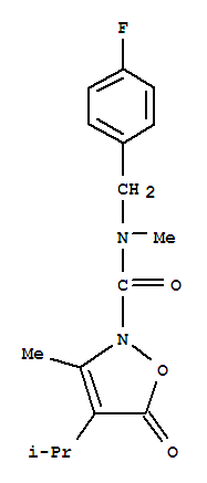 2(5H)-isoxazolecarboxamide, n-[(4-fluorophenyl)methyl]-n,3-dimethyl-4-(1-methylethyl)-5-oxo- Structure,706803-70-5Structure