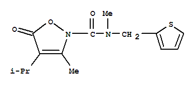  n,3-二甲基-4-(1-甲基乙基)-5-氧代-n-(2-噻吩甲基)-2(5H)-異噁唑羧酰胺結(jié)構(gòu)式_706803-76-1結(jié)構(gòu)式