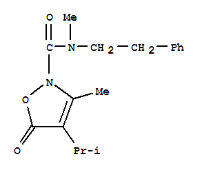 2(5H)-isoxazolecarboxamide, n,3-dimethyl-4-(1-methylethyl)-5-oxo-n-(2-phenylethyl)-Structure,706803-81-8Structure 2(5H)-isoxazolecarboxamide, n,3-dimethyl-4-(1-methylethyl)-5-oxo-n-(2-phenylethyl)- Structure,706803-81-8Structure