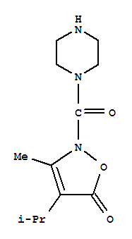 Piperazine, 1-[[3-methyl-4-(1-methylethyl)-5-oxo-2(5h)-isoxazolyl]carbonyl]-(9ci) Structure,706804-13-9Structure