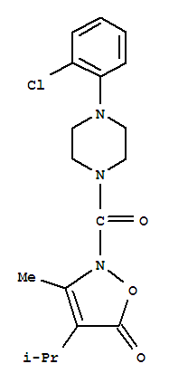 (9ci)-1-(2-氯苯基)-4-[[3-甲基-4-(1-甲基乙基)-5-氧代-2(5h)-異噁唑基]羰基]-哌嗪結構式_706804-21-9結構式