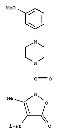 Piperazine, 1-(3-methoxyphenyl)-4-[[3-methyl-4-(1-methylethyl)-5-oxo-2(5h)-isoxazolyl]carbonyl]-(9ci) Structure,706804-23-1Structure