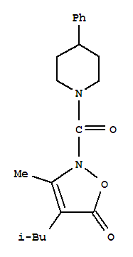 Piperidine, 1-[[3-methyl-4-(2-methylpropyl)-5-oxo-2(5h)-isoxazolyl]carbonyl]-4-phenyl-(9ci) Structure,706804-70-8Structure