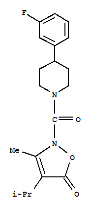 (9ci)-4-(3-氟苯基)-1-[[3-甲基-4-(1-甲基乙基)-5-氧代-2(5h)-異噁唑基]羰基]-哌啶結(jié)構(gòu)式_706804-75-3結(jié)構(gòu)式