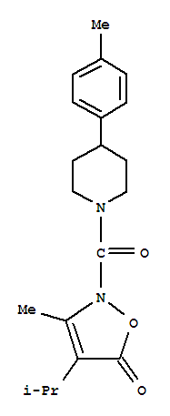 (9ci)-1-[[3-甲基-4-(1-甲基乙基)-5-氧代-2(5h)-異噁唑基]羰基]-4-(4-甲基苯基)-哌啶結構式_706804-81-1結構式