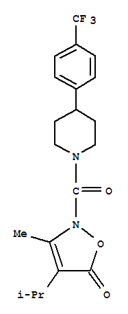 (9ci)-1-[[3-甲基-4-(1-甲基乙基)-5-氧代-2(5h)-異噁唑基]羰基]-4-[4-(三氟甲基)苯基]-哌啶結(jié)構(gòu)式_706804-83-3結(jié)構(gòu)式