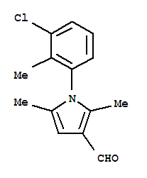 1-(3-Chloro-2-methylphenyl)-2,5-dimethyl-1h-pyrrole-3-carbaldehyde Structure,710296-43-8Structure