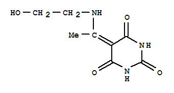 (9ci)-5-[1-[(2-羥基乙基)氨基]亞乙基]-2,4,6(1H,3h,5h)-嘧啶三酮結(jié)構(gòu)式_714935-89-4結(jié)構(gòu)式