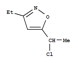 Isoxazole, 5-(1-chloroethyl)-3-ethyl-(9ci) Structure,71495-00-6Structure