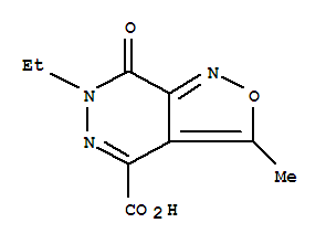 (9ci)-6-乙基-6,7-二氫-3-甲基-7-氧代-異噁唑并[3,4-d]吡嗪-4-羧酸結(jié)構(gòu)式_720718-58-1結(jié)構(gòu)式