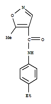 (9ci)-n-(4-乙基苯基)-5-甲基-4-異噁唑羧酰胺結(jié)構(gòu)式_724436-18-4結(jié)構(gòu)式