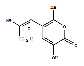 2-Propenoic acid, 3-(3-hydroxy-6-methyl-2-oxo-2h-pyran-5-yl)-2-methyl-, (2z)-(9ci) Structure,724458-98-4Structure