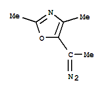 (9ci)-5-(1-二氮雜乙基)-2,4-二甲基-噁唑結(jié)構(gòu)式_72591-39-0結(jié)構(gòu)式