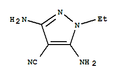 1H-pyrazole-4-carbonitrile, 3,5-diamino-1-ethyl- Structure,72943-61-4Structure