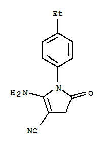 (9ci)-2-氨基-1-(4-乙基苯基)-4,5-二氫-5-氧代-1H-吡咯-3-甲腈結(jié)構(gòu)式_732291-60-0結(jié)構(gòu)式