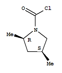 1-Pyrrolidinecarbonyl chloride, 2,4-dimethyl-, cis-(9ci) Structure,73291-04-0Structure