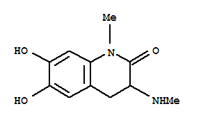 (9ci)-3,4-二氫-6,7-二羥基-1-甲基-3-(甲基氨基)-2(1H)-喹啉酮結(jié)構(gòu)式_734468-46-3結(jié)構(gòu)式