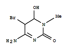 反式-(9ci)-4-氨基-5-溴-5,6-二氫-6-羥基-1-甲基-2(1H)-嘧啶酮結構式_734489-50-0結構式