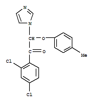  1-(2,4-二氯苯基)-2-(1H-咪唑-1-基)-2-(4-甲基苯氧基)-乙酮結(jié)構(gòu)式_736879-38-2結(jié)構(gòu)式