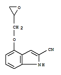 4-(2-環(huán)氧乙烷甲氧基)-1H-吲哚-2-甲腈結(jié)構(gòu)式_73907-82-1結(jié)構(gòu)式