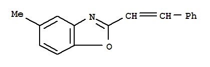 (E)-5-甲基-2-苯乙烯苯并噁唑結(jié)構(gòu)式_73916-05-9結(jié)構(gòu)式