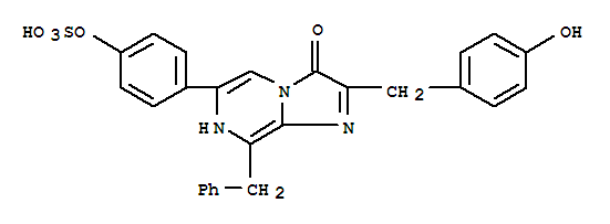 Imidazo[1,2-a]pyrazin-3(7h)-one, 2-[(4-hydroxyphenyl)methyl]-8-(phenylmethyl)-6-[4-(sulfooxy)phenyl]- Structure,742049-96-3Structure