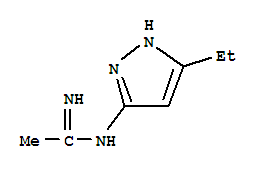 n-(5-乙基-1H-吡唑-3-基)-鹽酸乙脒結(jié)構(gòu)式_742672-37-3結(jié)構(gòu)式