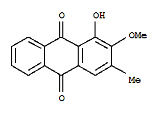 1-Hydroxy-2-methoxy-3-methyl-anthraquinone Structure,74272-73-4Structure