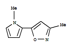 (9ci)-3-甲基-5-(1-甲基-1H-吡咯-2-基)-異噁唑結(jié)構(gòu)式_74304-97-5結(jié)構(gòu)式