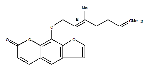 8-香葉草氧基補骨脂素結構式_7437-55-0結構式