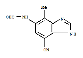 Formamide, n-(7-cyano-4-methyl-1h-benzimidazol-5-yl)-(9ci) Structure,745048-52-6Structure