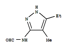 Formamide, n-(5-ethyl-4-methyl-1h-pyrazol-3-yl)- Structure,75077-06-4Structure