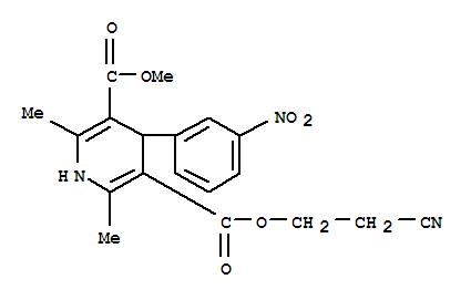 1,4-Dihydro-2,6-dimethyl-4-(3-nitrophenyl)-3,5-pyridinedicarboxylic acid 3-(2-cyanoethyl) 5-methyl ester Structure,75130-24-4Structure