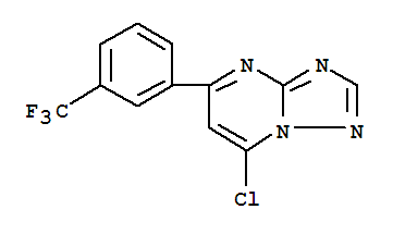 7-Chloro-5-[3-(trifluoromethyl)phenyl]-[1,2,4]triazolo[1,5-a]pyrimidine Structure,75175-85-8Structure